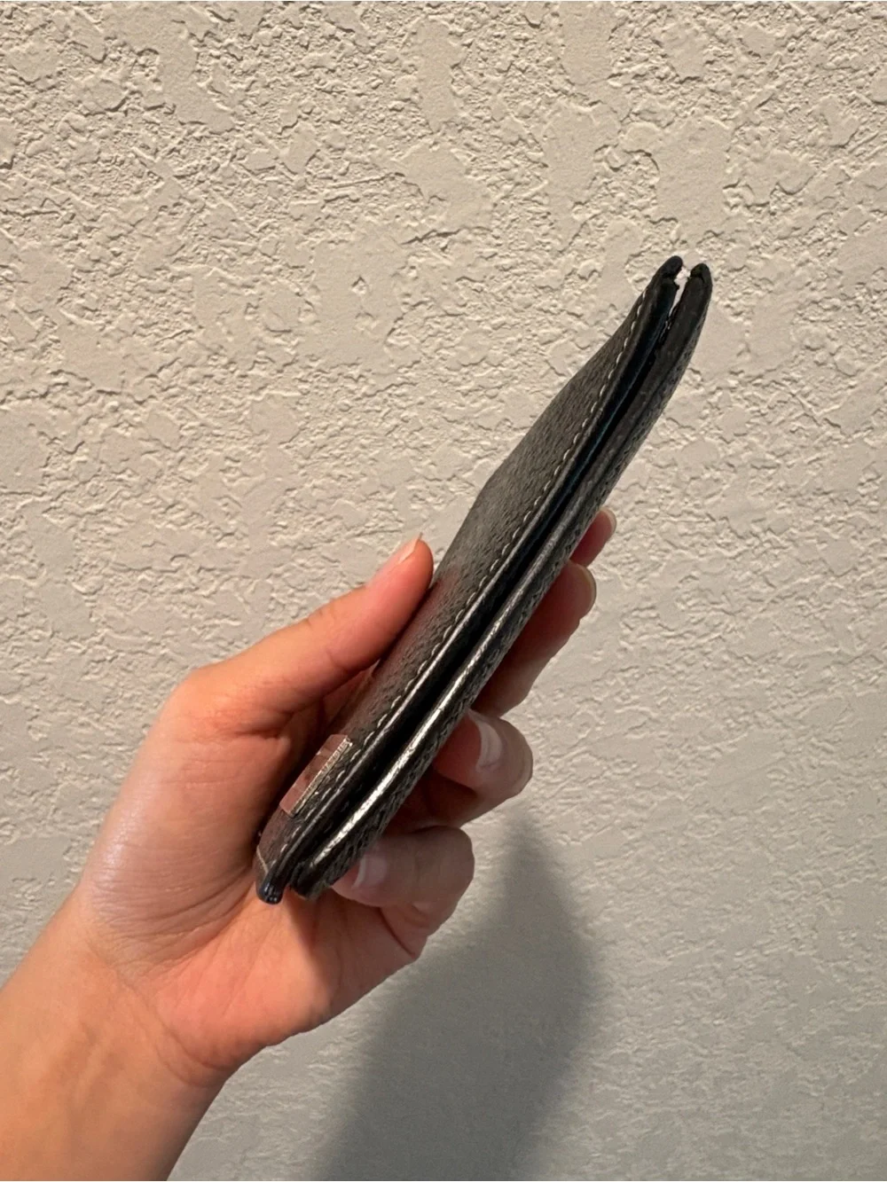 Burberry Black Leather Men's Bifold Wallet